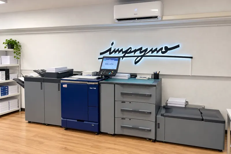 Máquina de impresión digital Develop ineo+ 7100 en el taller de IMPRYMO