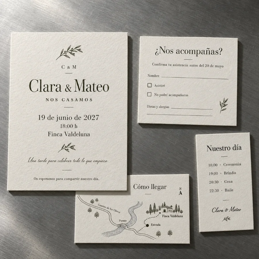 Presentación de Invitaciones de boda