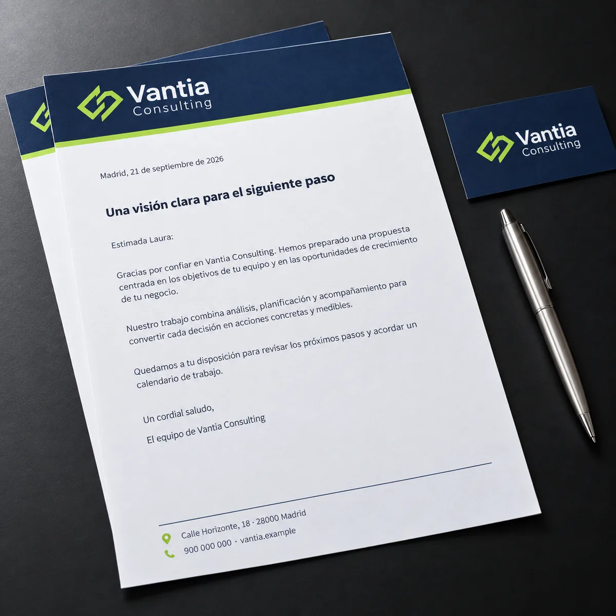 Presentación de Papel de carta